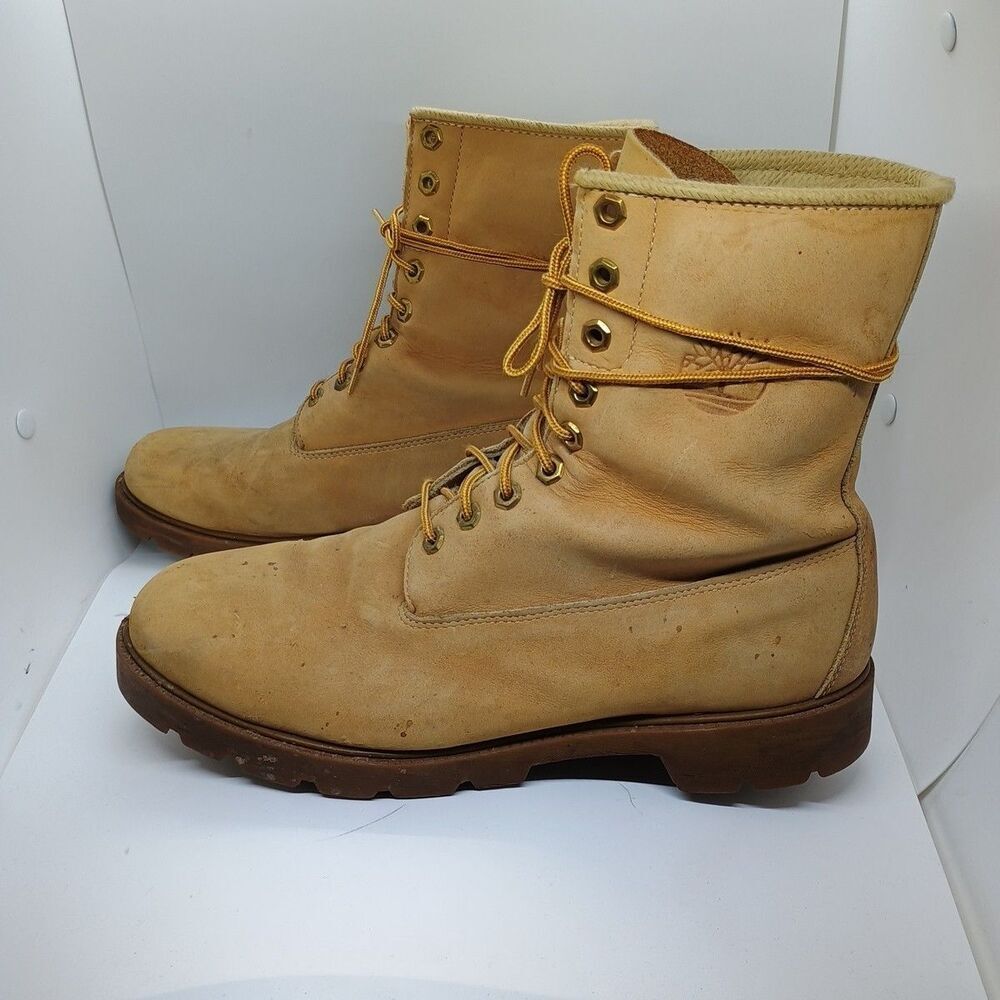 Timberland Men's Ankle Boots Sz 11 M Wheat Nubuck Slip Resistant Lace Up 9-Eye